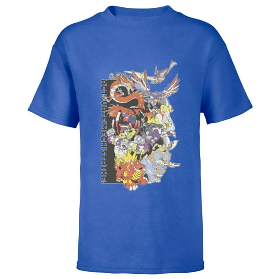 Marvel Mech Strike: Mechasaurs Avengers Activate Mech Strike - Short Sleeve T-Shirt for Kids - Customized-Royal