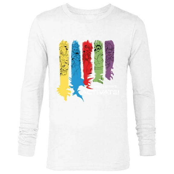 Marvel Mech Strike: Mechasaurs Avengers Armor Activate! - Long Sleeve T-Shirt for Men - Customized-White