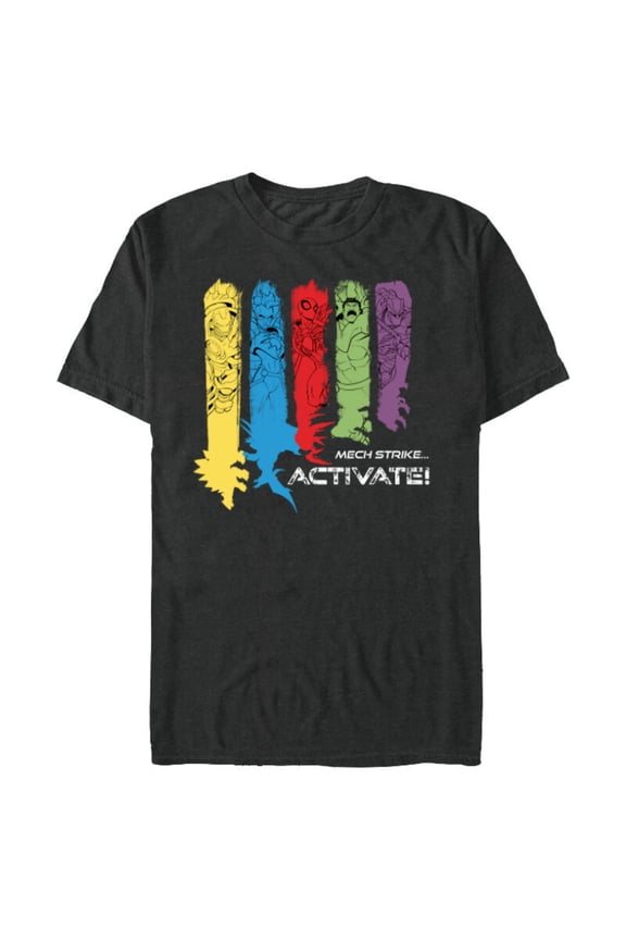 Mech Strike: Mechasaurs Avengers Armor Activate! - Short Sleeve Blended T-Shirt for Adults - Customized-Dark Heather