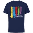 thumbnail image 1 of Marvel Mech Strike: Mechasaurs Avengers Armor Activate! - Short Sleeve Cotton T-Shirt for Adults - Customized-Navy, 1 of 5