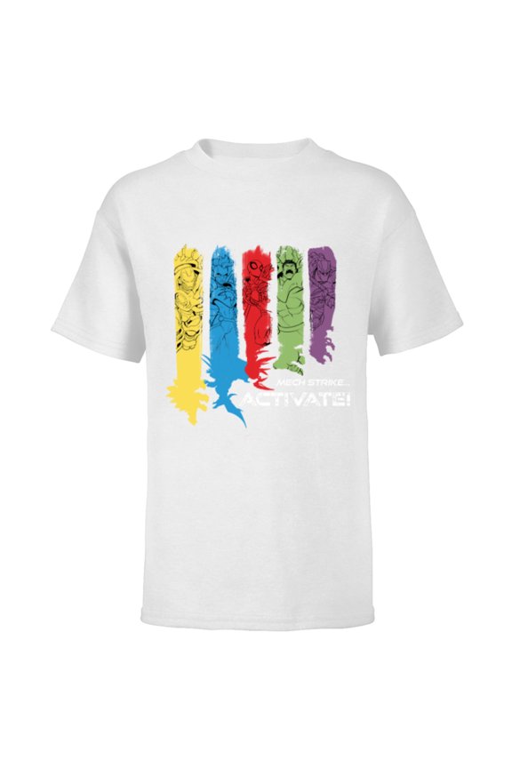 Mech Strike: Mechasaurs Avengers Armor Activate! - Short Sleeve T-Shirt for Kids - Customized-White