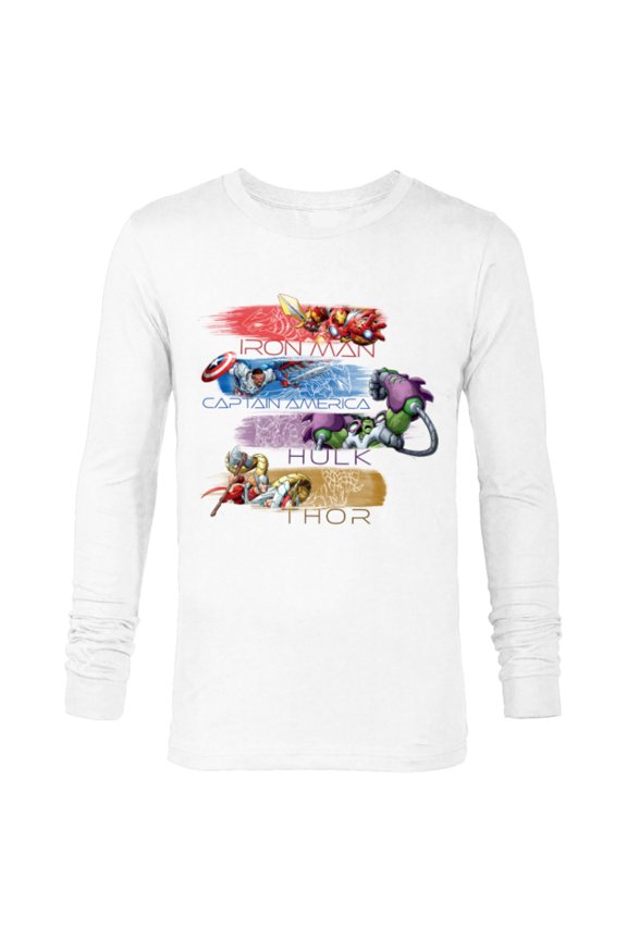 Mech Strike: Mechasaurs Avengers Four Armored Heroes - Long Sleeve T-Shirt for Men - Customized-White