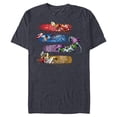 thumbnail image 1 of Marvel Mech Strike: Mechasaurs Avengers Four Armored Heroes - Short Sleeve Blended T-Shirt for Adults - Customized-Navy Heather, 1 of 5