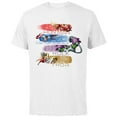 thumbnail image 1 of Marvel Mech Strike: Mechasaurs Avengers Four Armored Heroes - Short Sleeve Cotton T-Shirt for Adults - Customized-White, 1 of 5