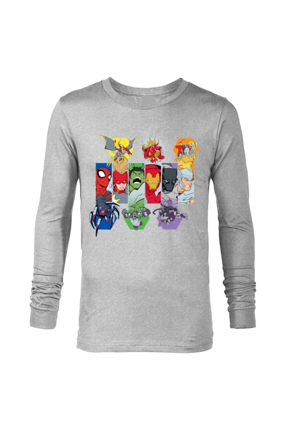 Mech Strike: Mechasaurs Avengers Heroes and Mechs - Long Sleeve T-Shirt for Men - Customized-Athletic Heather