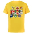 thumbnail image 1 of Marvel Mech Strike: Mechasaurs Avengers Heroes and Mechs - Short Sleeve Cotton T-Shirt for Adults - Customized-Yellow, 1 of 5