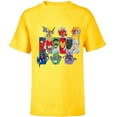 thumbnail image 1 of Marvel Mech Strike: Mechasaurs Avengers Heroes and Mechs - Short Sleeve T-Shirt for Kids - Customized-Yellow, 1 of 5