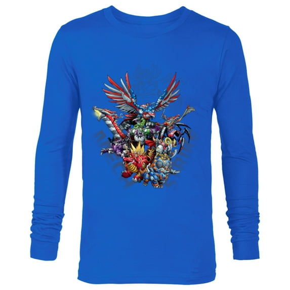 Marvel Mech Strike: Mechasaurs Avengers Mechs Versus Ultron - Long Sleeve T-Shirt for Men - Customized-Navy