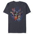 thumbnail image 1 of Marvel Mech Strike: Mechasaurs Avengers Mechs Versus Ultron - Short Sleeve Blended T-Shirt for Adults - Customized-Navy Heather, 1 of 5
