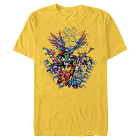 Marvel Mech Strike: Mechasaurs Avengers Mechs Versus Ultron - Short Sleeve Blended T-Shirt for Adults - Customized-Yellow