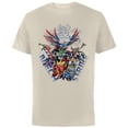 thumbnail image 1 of Marvel Mech Strike: Mechasaurs Avengers Mechs Versus Ultron - Short Sleeve Cotton T-Shirt for Adults - Customized-Natural, 1 of 5