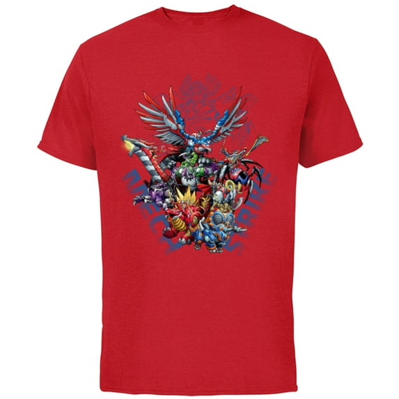 Marvel Mech Strike: Mechasaurs Avengers Mechs Versus Ultron - Short Sleeve Cotton T-Shirt for Adults - Customized-Red