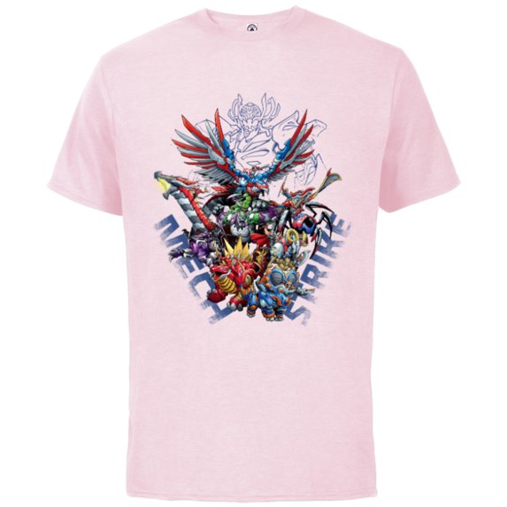 Marvel Mech Strike: Mechasaurs Avengers Mechs Versus Ultron - Short Sleeve Cotton T-Shirt for Adults - Customized-Soft Pink