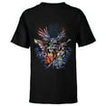 thumbnail image 1 of Marvel Mech Strike: Mechasaurs Avengers Mechs Versus Ultron - Short Sleeve T-Shirt for Kids - Customized-Black, 1 of 5