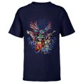thumbnail image 1 of Marvel Mech Strike: Mechasaurs Avengers Mechs Versus Ultron - Short Sleeve T-Shirt for Kids - Customized-Navy, 1 of 5