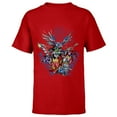 thumbnail image 1 of Marvel Mech Strike: Mechasaurs Avengers Mechs Versus Ultron - Short Sleeve T-Shirt for Kids - Customized-Red, 1 of 5