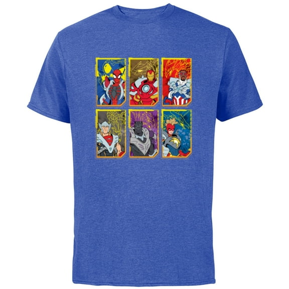 Marvel Mech Strike: Mechasaurs Avengers Six Armored Heroes - Short Sleeve Cotton T-Shirt for Adults - Customized-Royal Heather