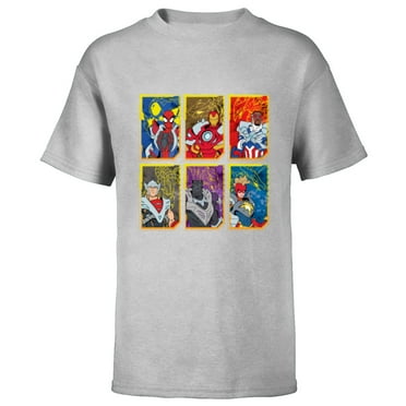 Marvel Mech Strike: Mechasaurs Avengers Six Armored Heroes - Short Sleeve T-Shirt for Kids - Customized-Athletic Heather