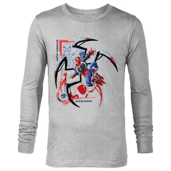Marvel Mech Strike: Mechasaurs Avengers Spider-Man Arachno - Long Sleeve T-Shirt for Men - Customized-Athletic Heather