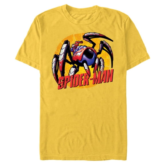 Marvel Mech Strike: Mechasaurs Avengers Spider-Man Mech - Short Sleeve Blended T-Shirt for Adults - Customized-Yellow