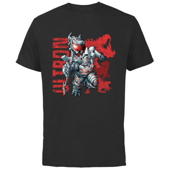 Marvel Mech Strike: Mechasaurs Avengers Ultron Primeval - Short Sleeve Cotton T-Shirt for Adults - Customized-Black