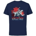 thumbnail image 1 of Marvel Mech Strike: Mechasaurs Avengers Ultron R4PTORS T-R3X - Short Sleeve Cotton T-Shirt for Adults - Customized-Navy, 1 of 5