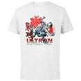 thumbnail image 1 of Marvel Mech Strike: Mechasaurs Avengers Ultron R4PTORS T-R3X - Short Sleeve Cotton T-Shirt for Adults - Customized-White, 1 of 5