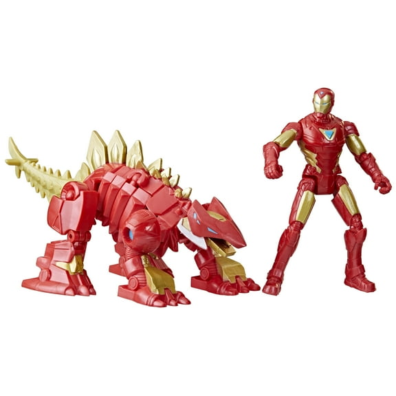 Marvel: Mech Strike Mechasaurus Iron Man and Iron Stomper Kids Toy Action Figure for Boys and Girls Ages 4 5 6 7 8 and Up (4)