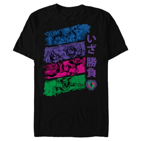 Marvel Mech Strike: Monster Hunters Let’s Fight Japanese - Short Sleeve Blended T-Shirt for Adults - Customized-Black