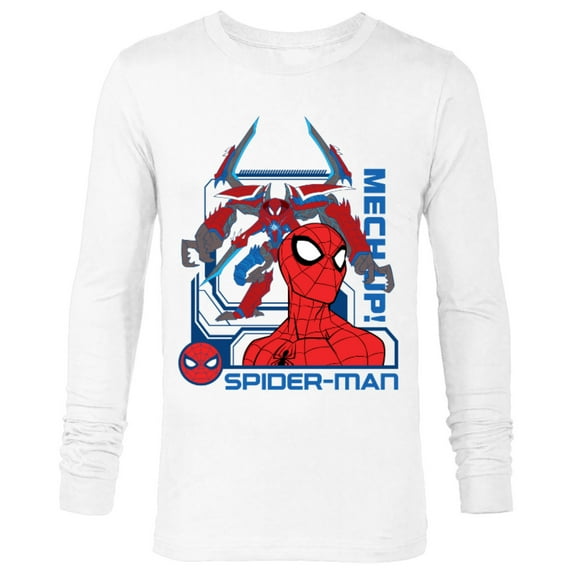Marvel Mech Strike: Monster Hunters Spider-Man Mech Up - Long Sleeve T-Shirt for Men - Customized-White