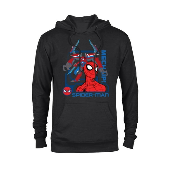 Marvel Mech Strike: Monster Hunters Spider-Man Mech Up - Pullover Hoodie for Adults - Customized-Black