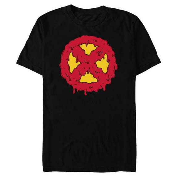 Marvel Melting X-Men Logo Paint Drip - Short Sleeve Blended T-Shirt for Adults - Customized-Black