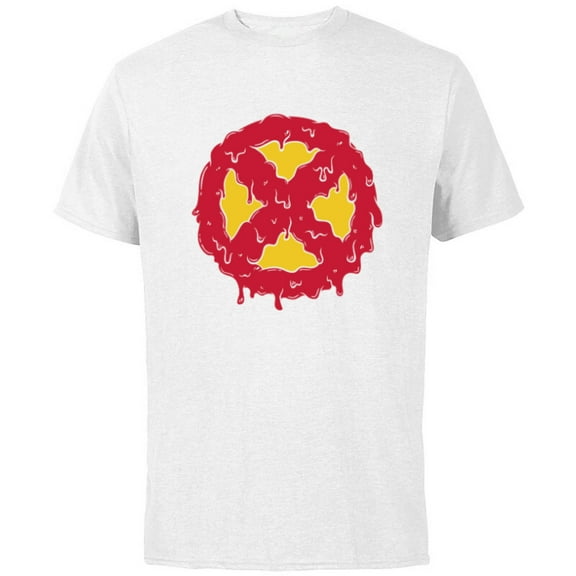 Marvel Melting X-Men Logo Paint Drip - Short Sleeve Cotton T-Shirt for Adults - Customized-White