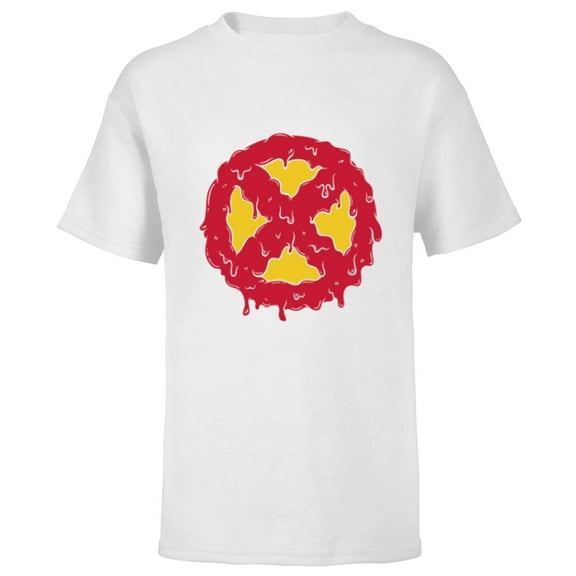 Marvel Melting X-Men Logo Paint Drip - Short Sleeve T-Shirt for Kids - Customized-White