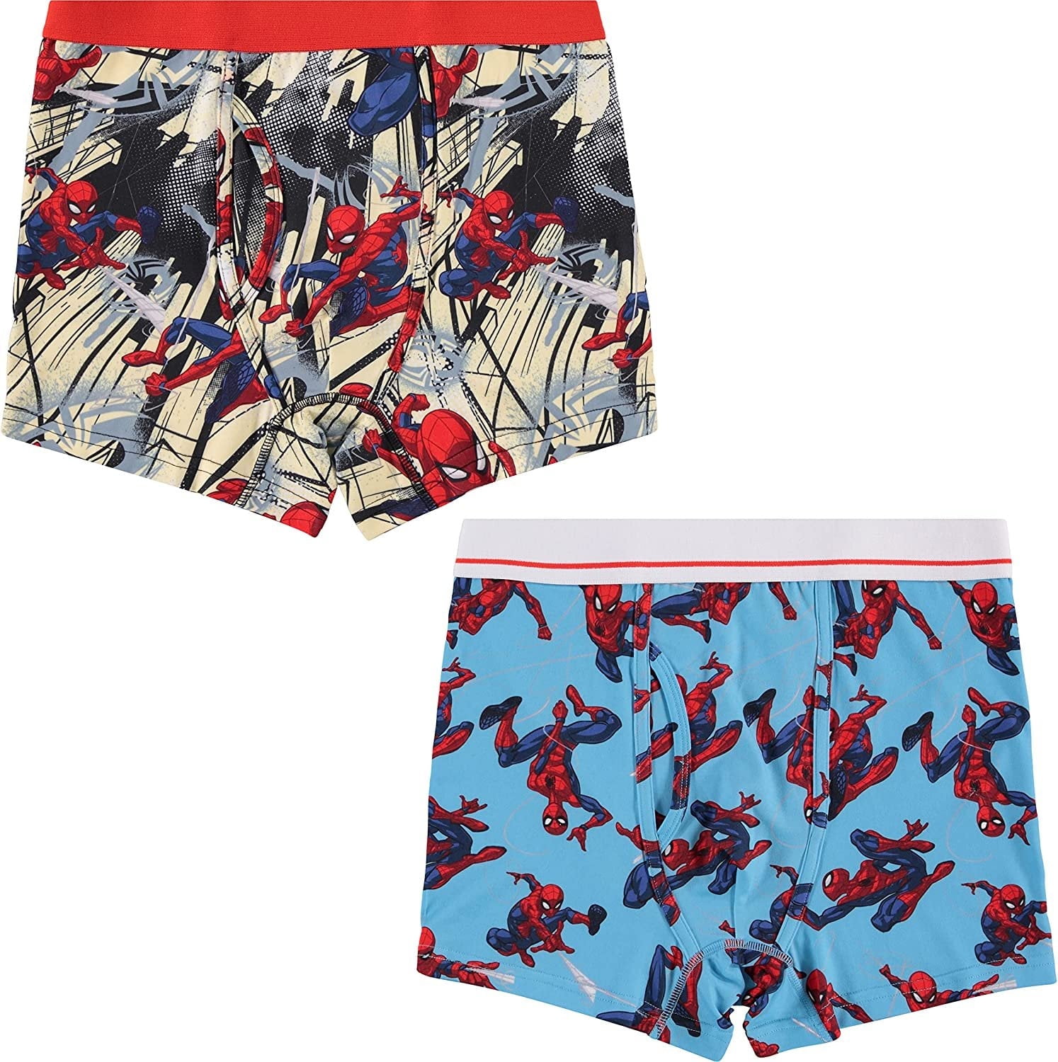 Marvel Men’s Boxer Briefs, 2 Piece Set Printed Comics Spiderman ...