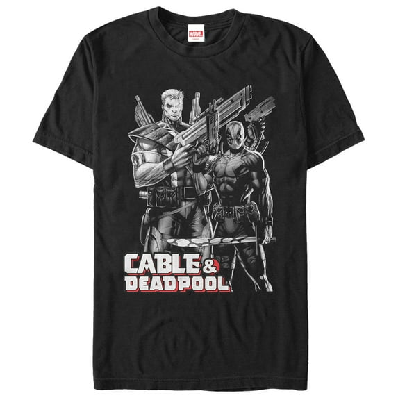 Marvel Men's Cable & Deadpool Team T-Shirt