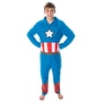 thumbnail image 1 of Marvel Men's Captain America Classic Cap Costume Pajama Union Suit, 1 of 6