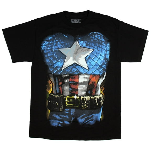 Marvel Men's Captain America The American Way Costume T-Shirt (X-Large)