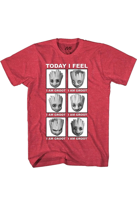 Marvel Men's Guardians Of The Galaxy I Am Groot Today I Feel T-Shirt, Medium