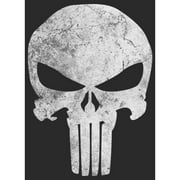 Men's Marvel Punisher Retro Skull Symbol Pull Over Hoodie Black Small