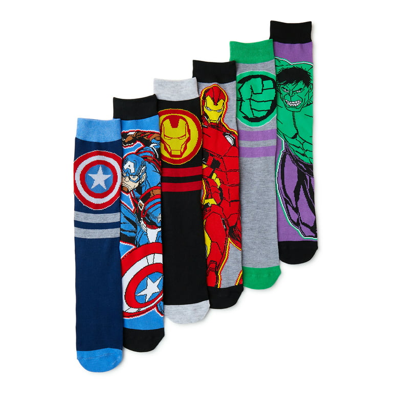 Marvel Men's Socks, 6-Pack 