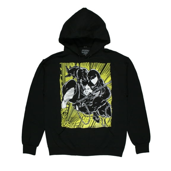 Marvel Men's Spider-Man Venom Symbiote Comic Drawing Adult Hoodie