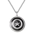 thumbnail image 1 of Marvel Men’s Stainless Steel Captain America Pendant, 22” Chain, 1 of 4