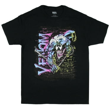 Marvel Men's Venom Brick Wall Graphic Print Adult Short Sleeve T-Shirt