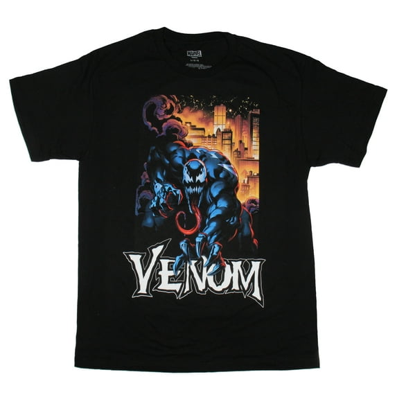 Marvel Men's Venom City Takeover Full Color Adult Short Sleeve T-Shirt