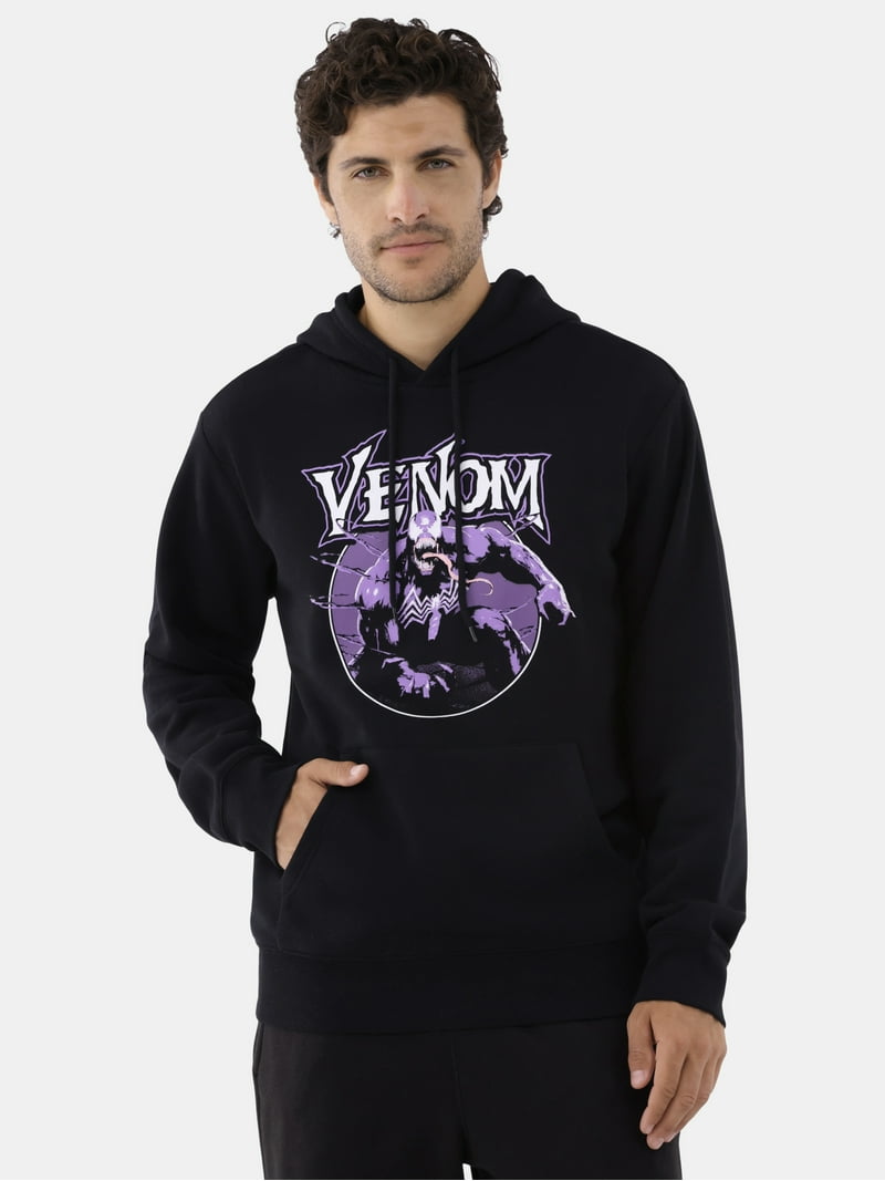 トップス  Venom Hoodie Venom-Inspired Hoodie with Iconic Spider and Red Tongue