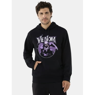Marvel Men's Venom Graphic Print Hoodie with Long Sleeves, Sizes XS-3XL