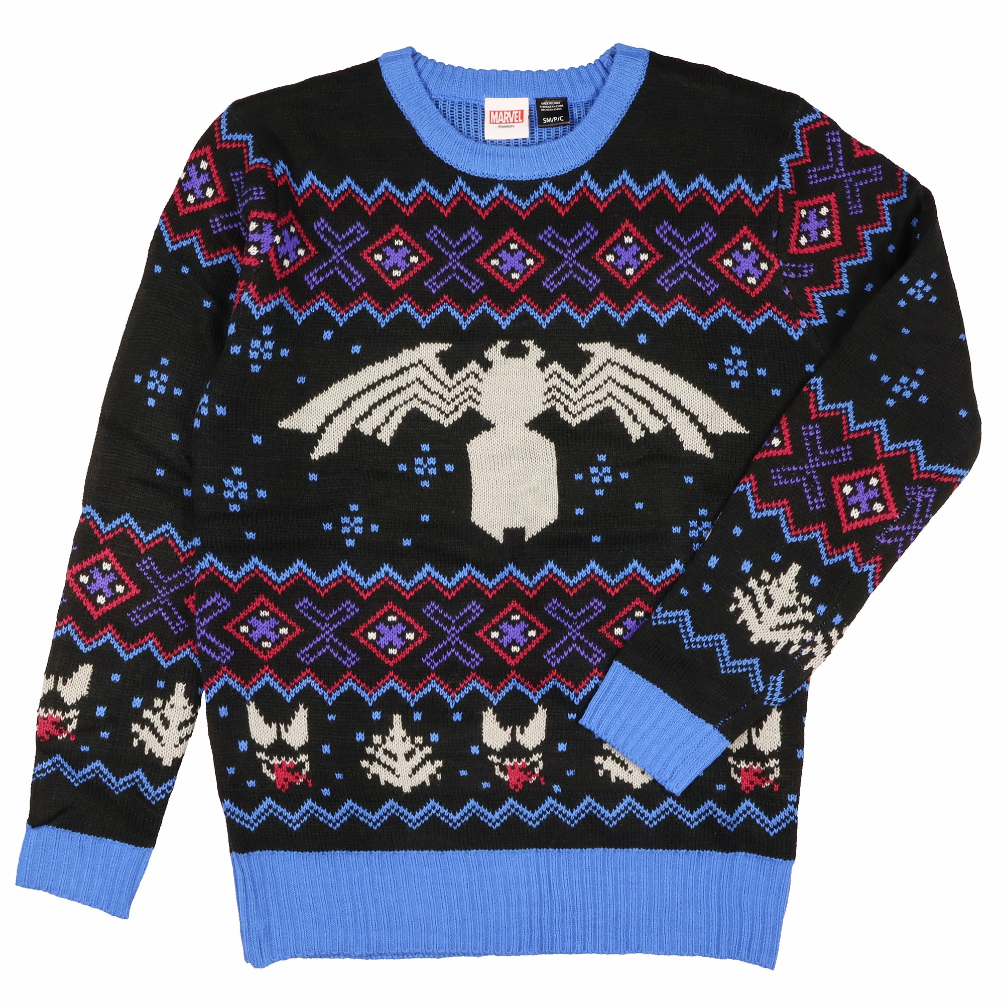 Marvel Men's Venom Symbol Adult Knit Holiday Ugly Christmas