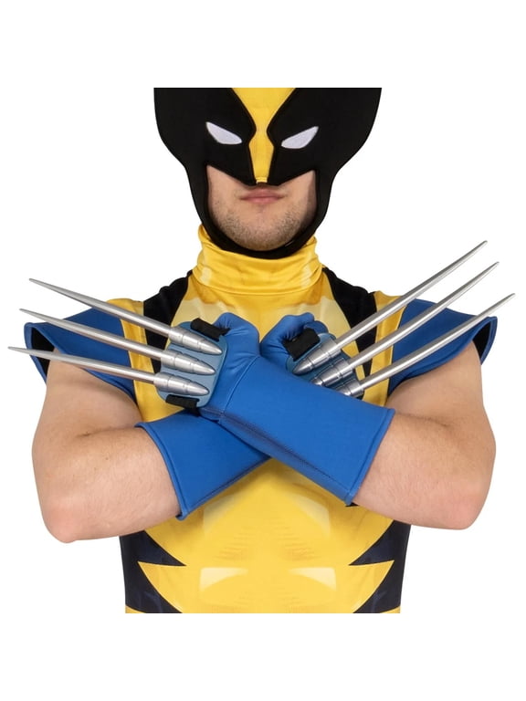 Marvel Men's Wolverine Zentai Halloween Deluxe Costume Jumpsuit - Yellow Small