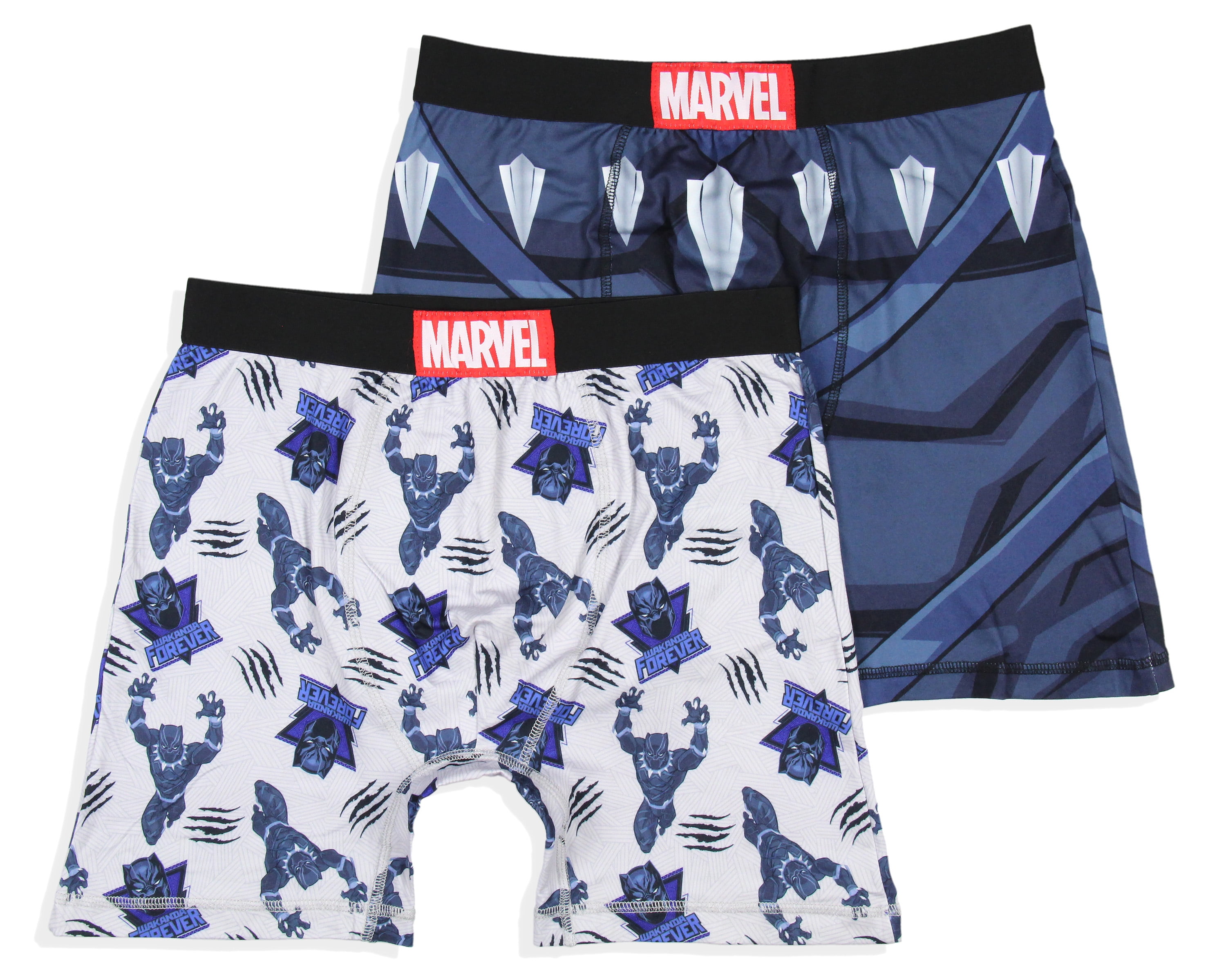 Marvel Mens' 2 Pack Black Panther Costume Boxers Underwear Boxer Briefs